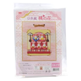 Takagi Fiber Panami LH172 Hinamatsuri Handicrafts Crepe Kit, Bean Colored Paper, Peach Blossoms, MS-1100 (Sold Separately)