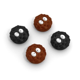 Joystick Caps, Pack of 4 Controller Stick Caps, Thumb Grips for Switch / OLED / Lite, for Switch Joystick Cover, Cute Joy-Con Thumb Grip Accessories (Carbon Briquettes)