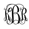 Unbranded Monogram Decals For Yeti Cups, Tumblers, Mugs, Water Bottles,
