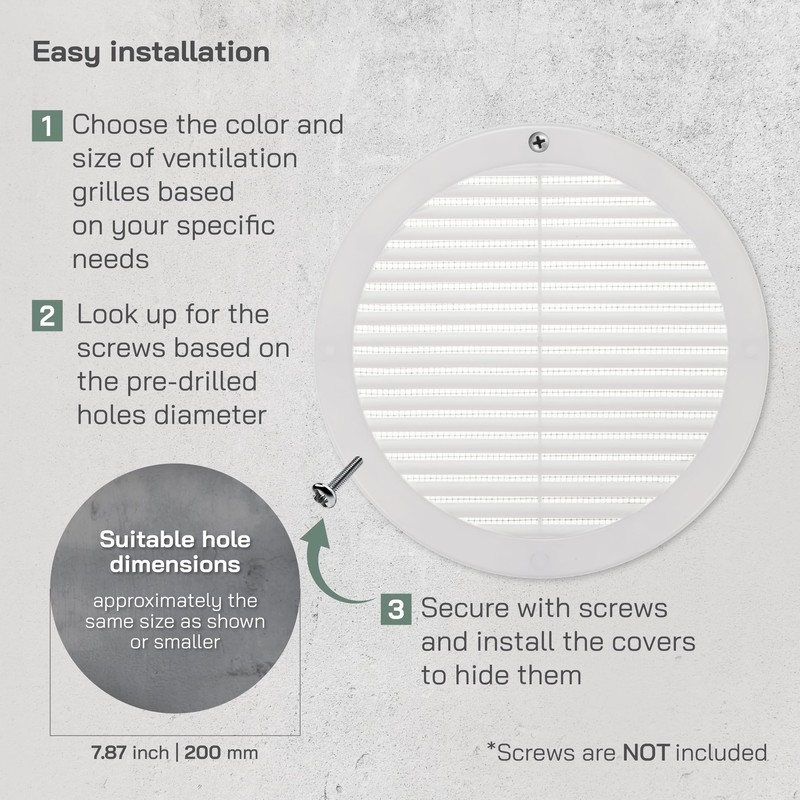 Vent Systems 8" Inch (Opening Dimensions) - Pack of 2