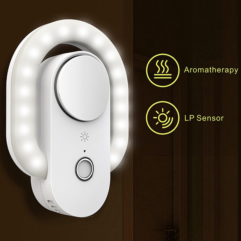 Negative Ion Air Purifier with LED Sensing Night Light Portable