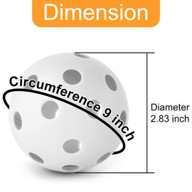 Coopay 12 Pack Baseball Practice Balls Plastic Training Balls Lightweight Hollow Softballs with a Drawstring Bag for Hitting, Baseball Training Indoor Outdoor Use (White)