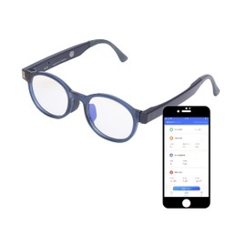 Hold-On Ai/Glasses Blue Light Reduction Glasses, Kids, Navy, For PC and Gaming, Children's Glasses, 6 to 12 Years Old, Unisex