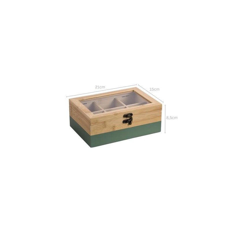 Kesper® Tea Box, Material: FSC® Certified Bamboo, 6 Compartments, with