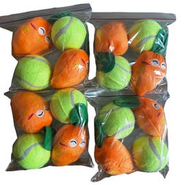 ApexHive Interactive Dog Chew Toy Set - Durable Squeaky Tennis Ball & Carrot Design for Teeth Cleaning, Pet Grinding, and Playtime Fun - Perfect for Small to Large Dogs