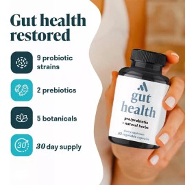 Vegetarian capsules containing probiotics and prebiotics-60 capsules