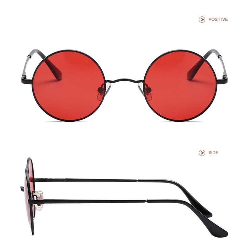 WDZAYXC Retro Classic Round Polarized Sunglasses with Metal Frame for