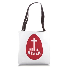 He is Risen. Jesus is Risen. Happy Easter. Easy Gift Bunny Tote Bag
