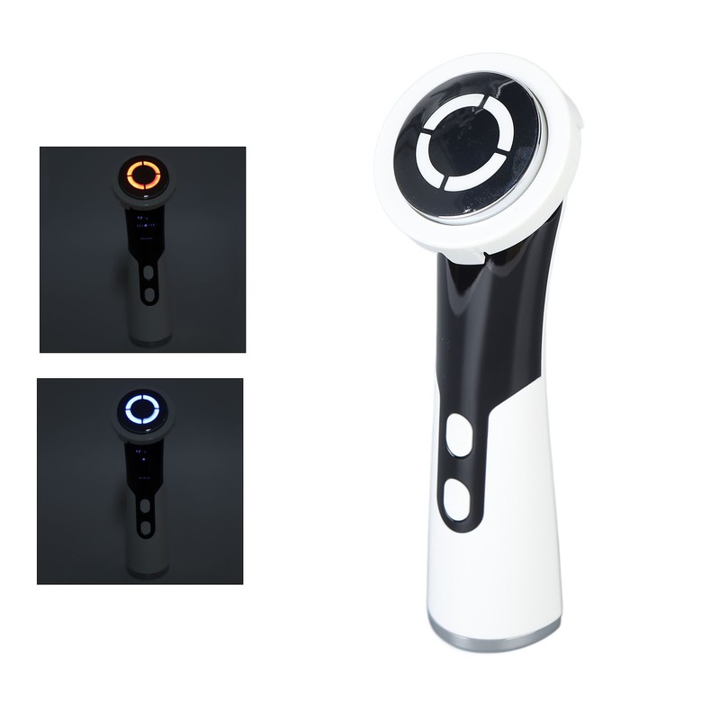 USB Muti Function Facial Massager Red Blue Led Heating Vibration