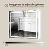 WTTY LED Bathroom Mirror 36"x36" with Backlit and Front Light,Stepless