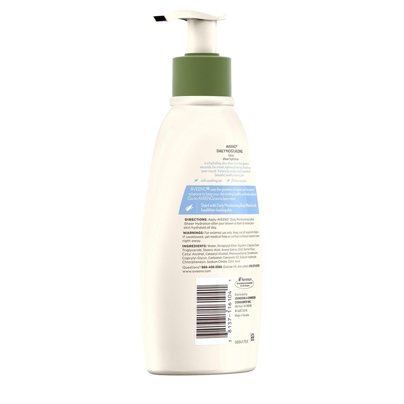 Aveeno Sheer Hydration Daily Moisturizing Lotion For Dry Skin With