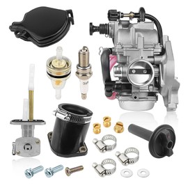 Carb Carburetor Fuel Valve Petcock Intake Manifold For Kawasaki Prairie 400 KVF400D KVF400C 1999-2002 15003-1446 51023-1254 92077-1098 16065-1337