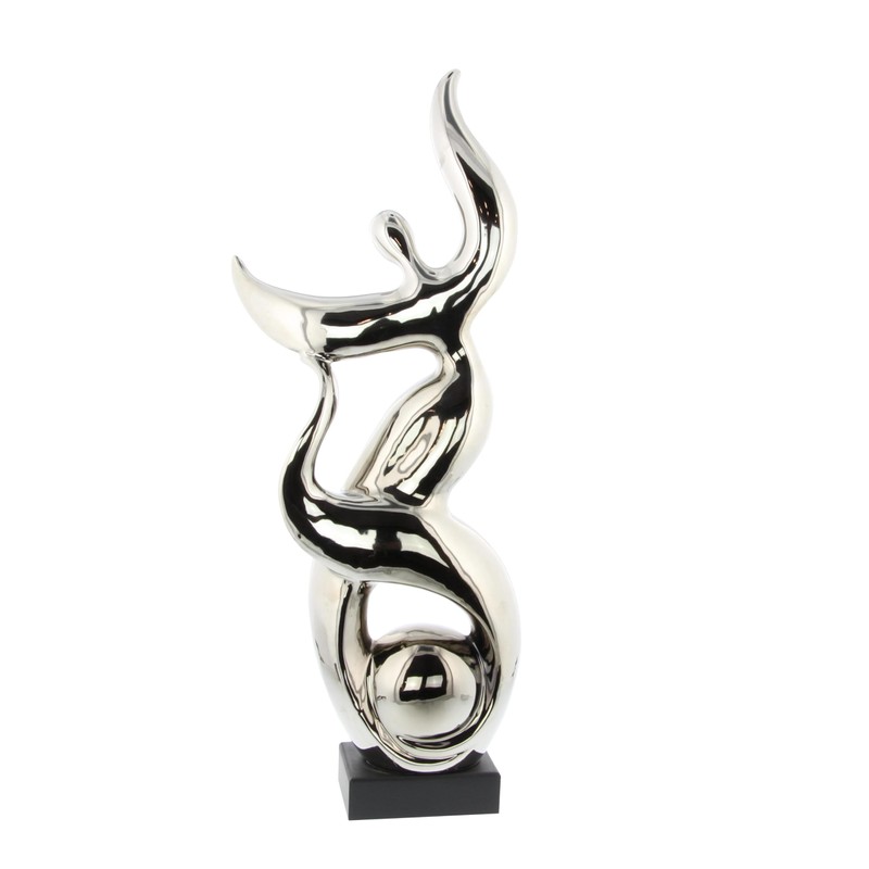 Deco 79 Ceramic People Decorative Sculpture Dancing Home Decor Statue,
