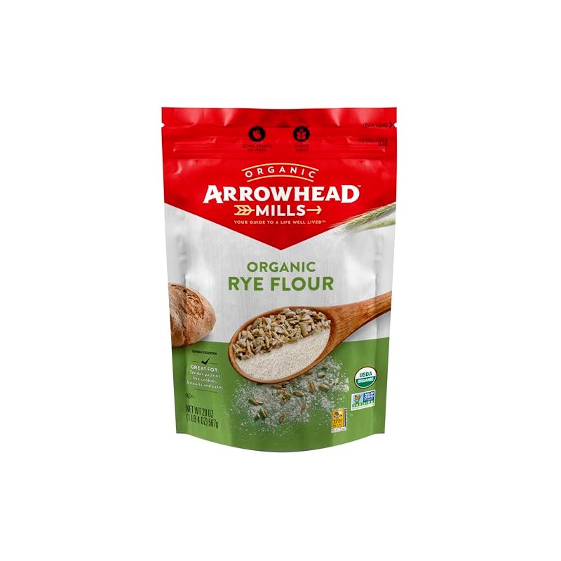 Arrowhead Mills Harina de centeno orgánico, 20 oz