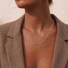 Goldegg S925 Sterling Silver 3mm Chain Necklace for Women 16inches