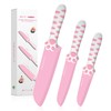 MEOWKIT Cat Paw Cute Kitchen Knife Set,3 pieces Non-Stick Knives,Sharp