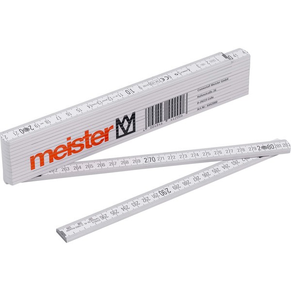 Meister 6442000 Measuring Rod Wood 3 m