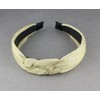 Gold braided headband soft fabric covered band grip teeth braid