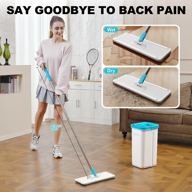 BEJOMOP Flat Mop Head for Floor Cleaning and Wall Cleaner