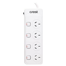 Crest Power Board 4 Sockets 4 Switches