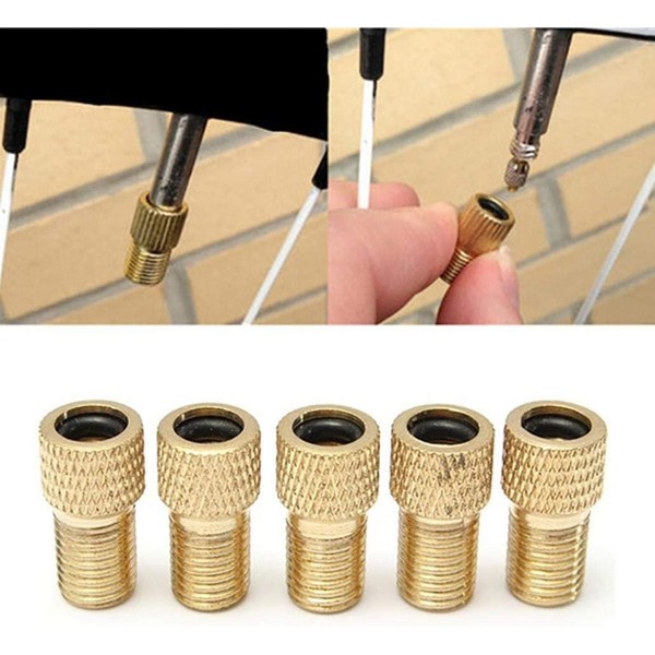 Kangql 5 x Presta to Schrader Valve Converter Bike Pump