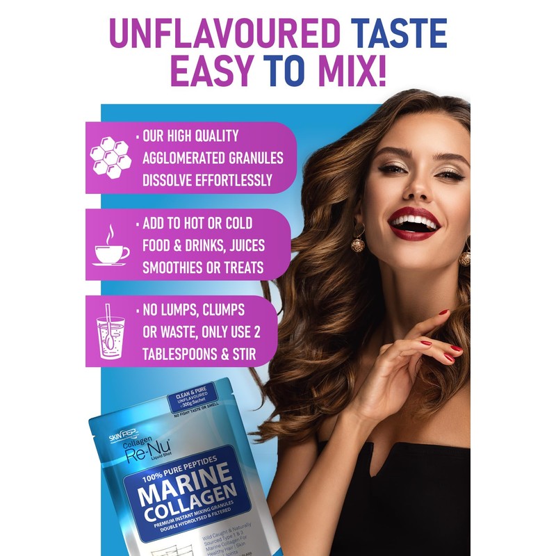 Marine Collagen Powder Clean Unflavoured - 10,000mg Double Hydrolysed Collagen