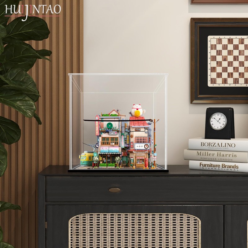 Huijintao Acrylic Display Case/Display Case/Display Box for Figures, Collectibles, Self-Assembly