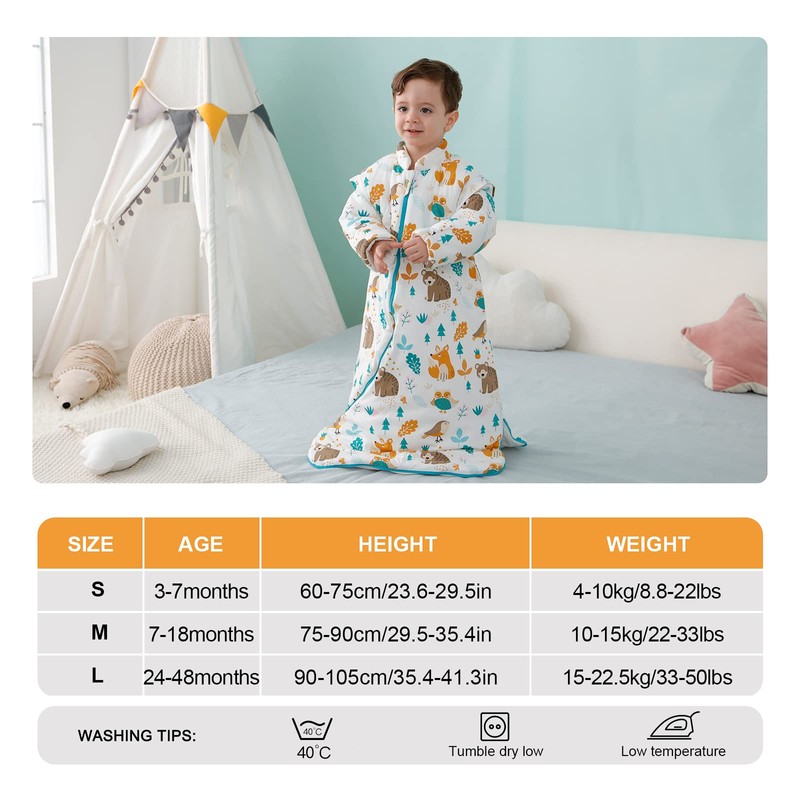 Baby Winter Sleeping Bag, Children's Sleeping Bag, 3.5 Tog Sleeping