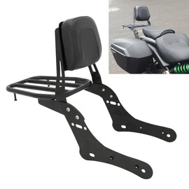 [Ship From USA] Motaux Passenger Sissy Bar with Luggage Rack Backrest for Kawasaki Vulcan S 650 VN650 2015-2022, Black