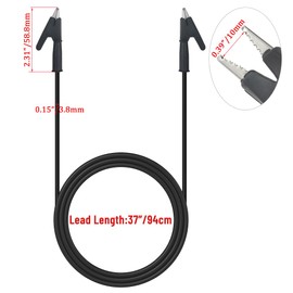 WMYCONGCONG Pack of 4 Alligator Clips, Electrical Test Leads, Electric Jumper Wires, Double Ended Alligator Clips, 15 A, 3.3 ft for Electrical Testing