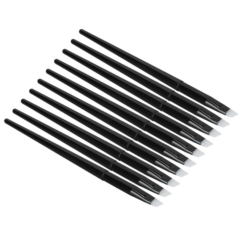 10pcs Eye Brush Angled Eyebrow Brush Silicone Eyebrow Liner Eyeshadow
