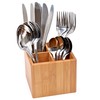 GRAEWE Cutlery Box / Kitchen Utensils Holder with Dividers Bamboo