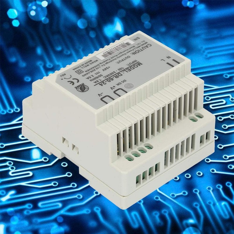 Fafeicy DR-60-24 DIN Rail Power Supply, with Single Output AC/DC