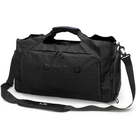 IX INOXTO Small Gym Bag for Men Women, Waterproof Sports Travel Duffel Bag with Wet Pocket & Shoes Compartment, Lightweight Carry on Weekender Overnight Bag, Gym Tote Bag for Travel, Workout (Black)