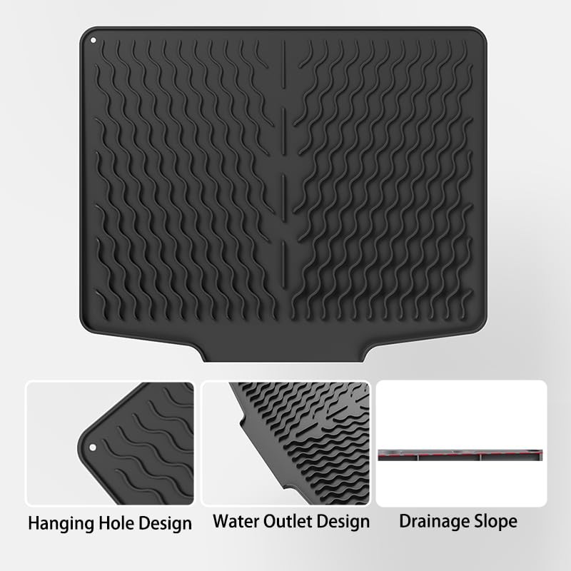 Silicone Mats for Kitchen Counter,Maiyibloom Silicone Dish Drying Mat with