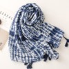 FASELE Scarf, Large, Soft, Soft, Fluffy, Cotton, Linen, Plain, Gentle,