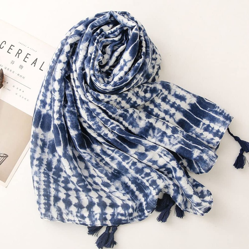 FASELE Scarf, Large, Soft, Soft, Fluffy, Cotton, Linen, Plain, Gentle,