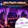 ASVEL - 2 Pcs 5v Cortinas Serie Luces 300 Led