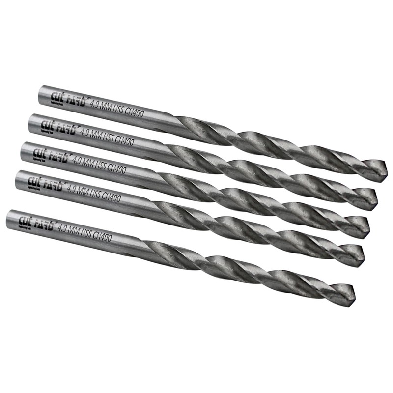 CUTHARD 4.9 mm, Pack of 5, HSS Jobber Drill, Straight