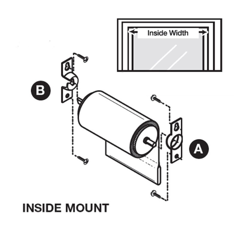 UFURMATE Roller Shades Bracket, 2 Sets Metal Roller Window Shade