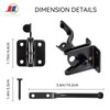 Gravity Gate Latch, Self-Locking Fence Latch, Black