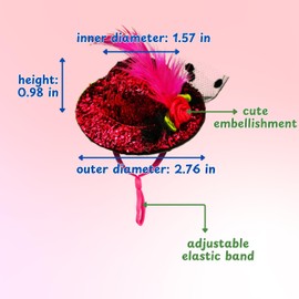 Chicken Tutus for Hens and Hat Clothes Costume, Cute Feather Chicken Hat, Clothing for Chickens, Feather Skirt Tutu Dress Outfit for Hen, Hens and Chickens Accessories (Colorful, L)