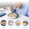 Plate Guard, Silicone Plate Guards for Eating, Dining Aids (Blue)