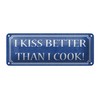 FEMER Tin Sign Saying 27 x 10 cm I Kiss