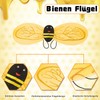 BITOWO Bienenkostüm Erwachsene Damen mit Haarreif Flügel Handschuhe Beinsocken Ohrringe