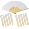 10 Pcs Handheld Foldable Bamboo Fans, Eastern Style Handheld Fan