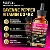 MILIVOL 5in1 Cayenne Pepper Liquid Drops with Hawthorn Berry and