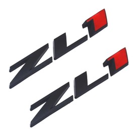 Aimoll Replacement for ZL1 Camaro Emblem 3D Badge Letter Rear Side (2pcs Black red)