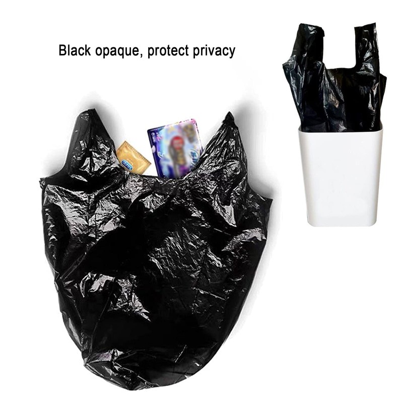 Small Trash Bags, Strong Black Garbage Bags, Unscented Thicken Bin