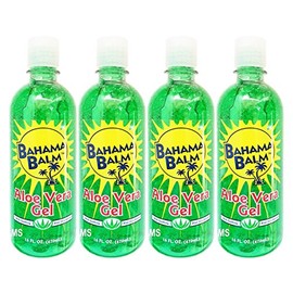 Set of 2 Bahama Balm 16oz Aloe Vera Gel After Sun Skin Care - Cools & Soothes - Helps Minimize Drying and Peeling Skin!